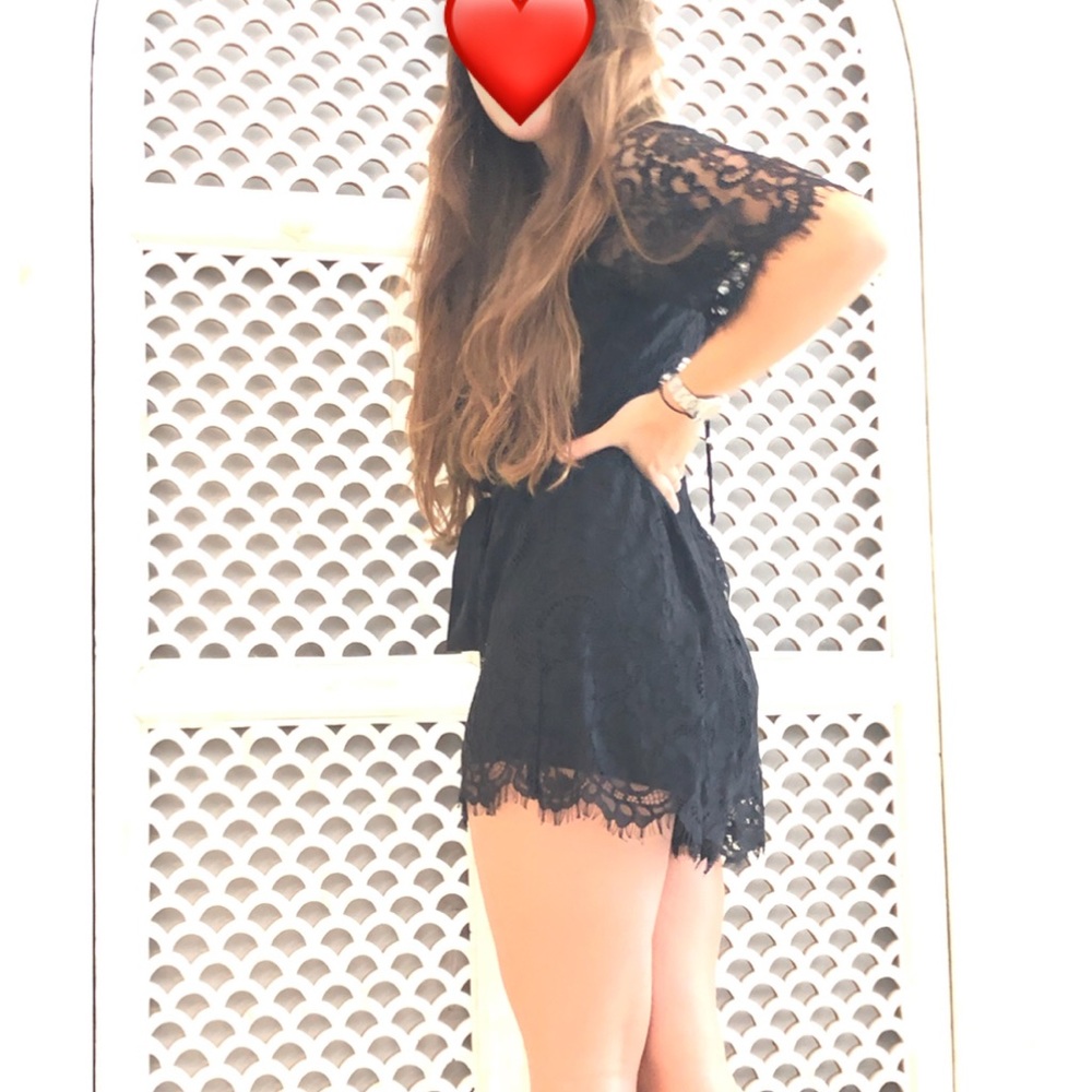 Black Lace Romper